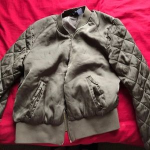 H&M olive green puff jacket
